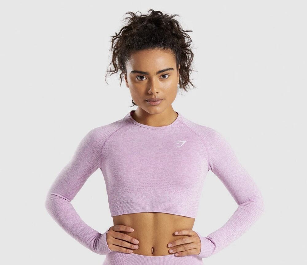Pink/Purple Gymshark Vital Seamless Long Sleeve Top Size XS